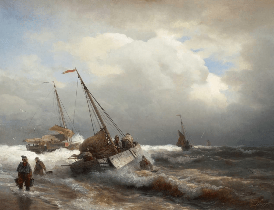 Le débarquement en mer agitée — Daniel Trammer