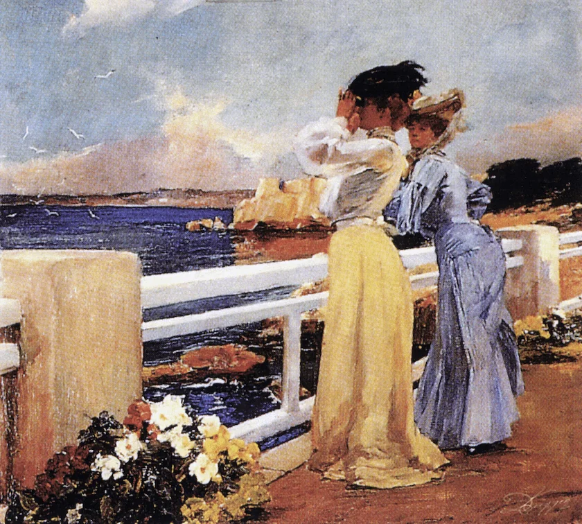 Femmes au Bord de mer 50x60 cm — Daniel Trammer