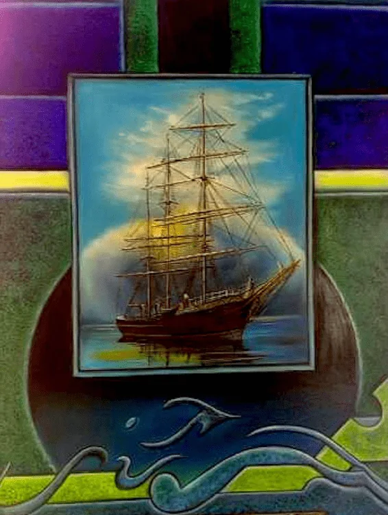 Mosaïque du trois mâts 60x90 cm — Daniel Trammer