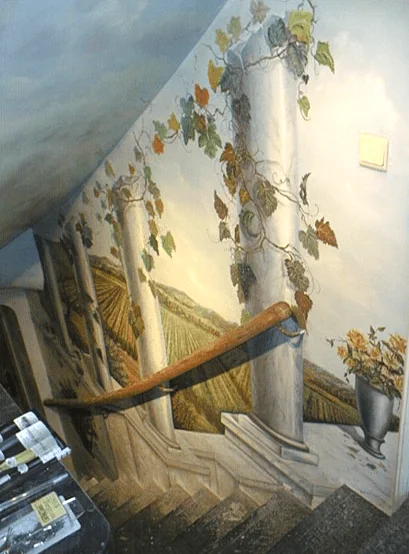 Fresques d'escalier, descente de cave à vin — Daniel Trammer