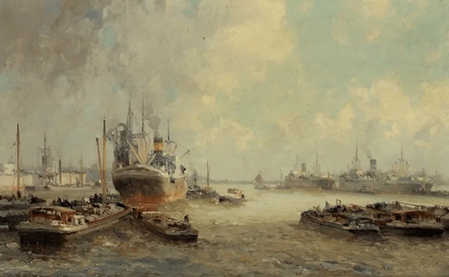 Le grand port 55x90 cm — Daniel Trammer