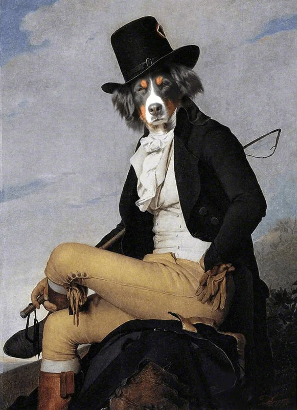 Portrait de Berger en cavalier 90 X 70 cm — Daniel Trammer